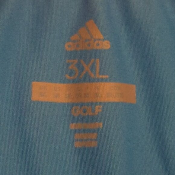 Adidas Golf Mens 3XL Solid Blue Performance Polo Shirt - Picture 3 of 9